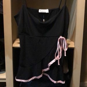 Black and pink Charlotte Russe top. New